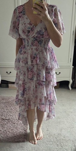Quiz pink floral maxi - quiz,