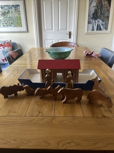 Vintage wooden noah ark - vintage,