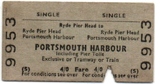 BRB(S) Railway Ticket Ryde Pier head to Portsmouth Harbour