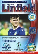 2025/26 Linfield v Shelbourne (Ireland) UEFA Conference Lge 28th Aug Vol 55 No 7