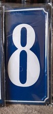NEW FRENCH STYLE, NO 8  ENAMEL, HOUSE, DOOR NUMBER