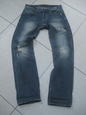 CHRISTIAN AUDIGIER JEANS W 32 34 L 34 STRAIGHT LEG  distressed loose fit studs