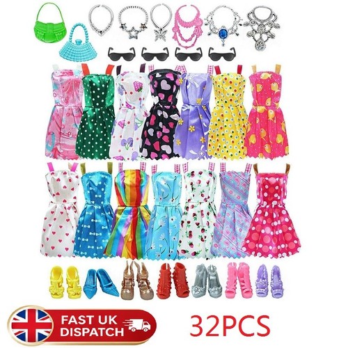 32pcs barbie doll clothes - barbie,