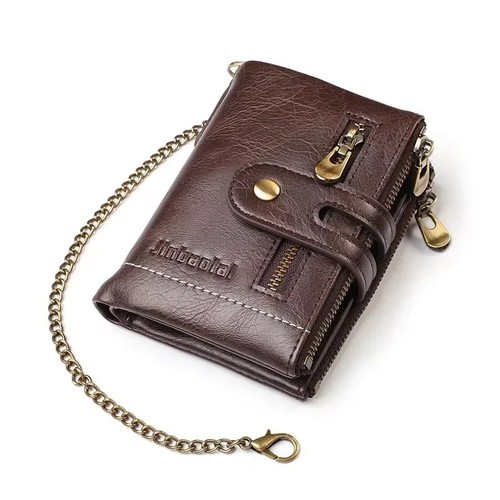 Leather wallet men - wallet, rfid