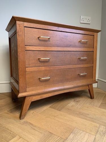 Vintage antique oak - chest, of