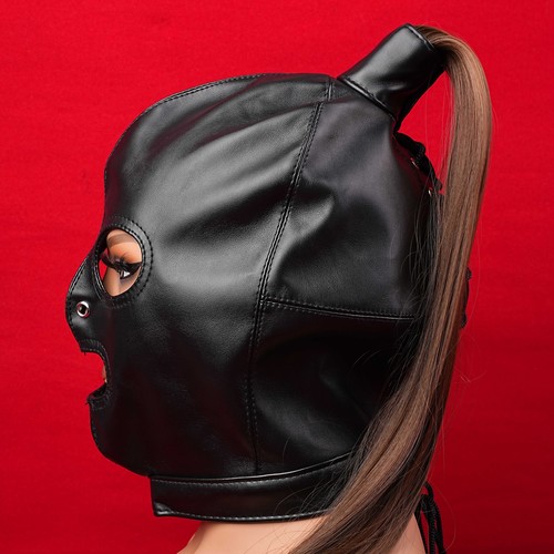Gimp head mask harness - gimp,