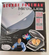 George Foreman Grilling Machine 'Baby George' Metallics Brand New Boxed 11319