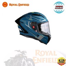 Genuine Royal Enfield SpeedX Full Face Helmet Teal With Sun Visor