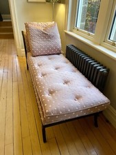 Large Beautiful Bespoke Handcrafted Silk Chaise Longue RRP £8,000 Sofa Vintage