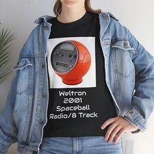 Vintage Weltron 2001  Space Ball Radio/8Track Retro  Unisex Heavy Cotton Tee