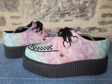 TUK Hello Kitty Creeper Platform Oxfords Size UK 6 Euro 40 Lace Up Pastel Shoes