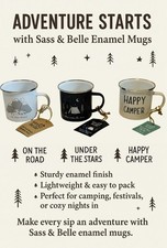 Sass & Belle Enamel Mug Metal Cup Set Perfect for Holidays, Camping & Outdoors!