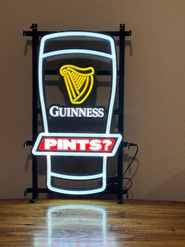 Guinness beer led bar sign - sign, man