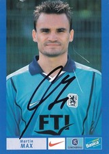 FOOTBALL Player Card MARTIN MAX Team TSV MUNCHEN VON 1860 Signed 