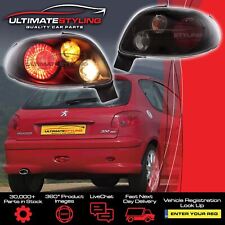 Peugeot 206CC Rear Lights Lexus Style Black Upgrade 2000-2003 Back Tail Lights