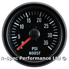 35 PSI Turbo Diesel 52mm Black Face Mechanical Boost Pressure Gauge - Tdi Td Dt