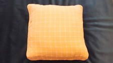Vintage Laura Ashley Fabric Cushion - Deep Cowslip Check  14"