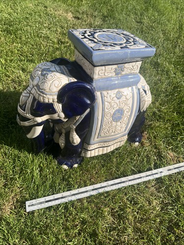 Ceramic elephant plant stand - ceramic,