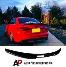 Audi A4 B8 Gloss Black Rear M4 Style Boot Lip Spoiler Wing PREFACELIFT 2008-12