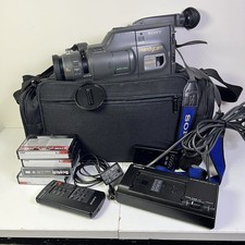 Sony Handycam CCD-F385E Hi8 Video Camera Recorder Handheld Camcorder + Extras
