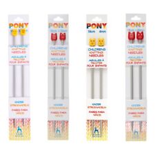 Pony Children's Knitting Needles Aluminium 3.25mm to 4.50mm 18cm Length