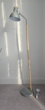 Habitat Ruscombe Floor Lamp Light Wood Grey Adjustable E27 156cm Modern Light