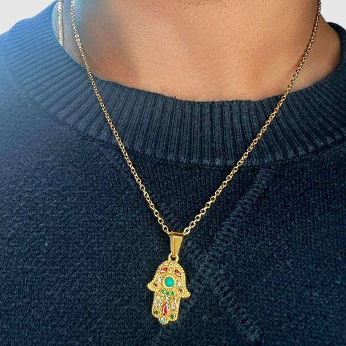 Hamsa pendant evil eye - hamsa,