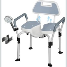 Shower chair with arms and