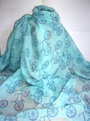 Vintage bicycle print blue - vintage,