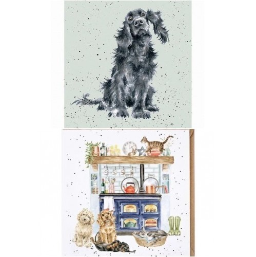 Wrendale dog card spaniel - card,