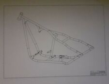 Blueprints Motorcycle Frame Hardtail Chopper/also works for Harley Davidson Custom