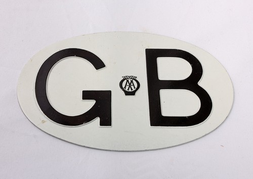 Vintage tin sign plate - gb,