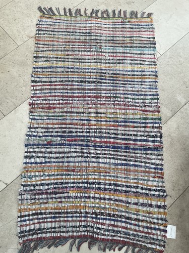 Multicoloured rag rug - rag, cotton