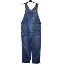 Sears Vintage 80s Blue Dungarees Wide Leg Denim UK Men's 3XL W42 L32