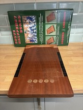 Jaques Shove Halfpenny Board Game Ha'Penny Mahogany Veneer Maple + 5 Halfpenny’s