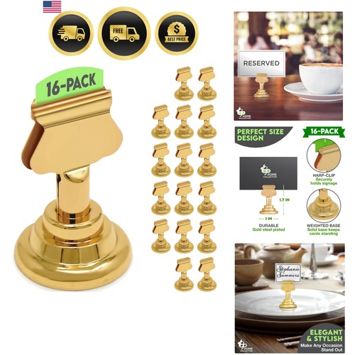 Table number holders 16pc gold - holders,