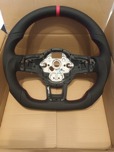 Full leather steering wheel - wheel, vw