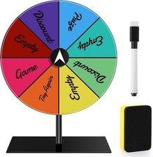 Spinning Wheel for Prizes with Stand, Spin the Wheel 8 Slots Color Prize Wheel
