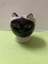 Seal Point Siamese Cat Eggcup Called Lily  By Quail Pottery