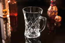6 X Cut Glass Coffee Glasses