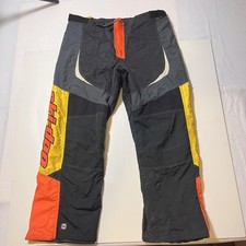 Vintage Ski-Doo Sno Gear Pants Mens XL Black Yellow Snowmobile Insulated 90s