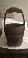 Primitive Wood Bucket  Antique