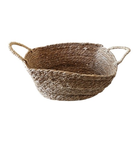 Seagrass basket with - basket, handles
