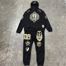 Vtg Ecko ULTD MMA Mens Track Suit XL Black Zip Up Athletic Sports UFC Y2K Punk