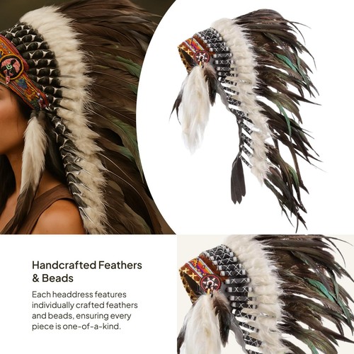 Indian chief feather headdress - chief,