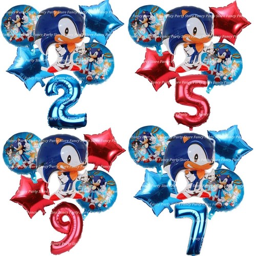 Sonic balloons birthday party - sonic,