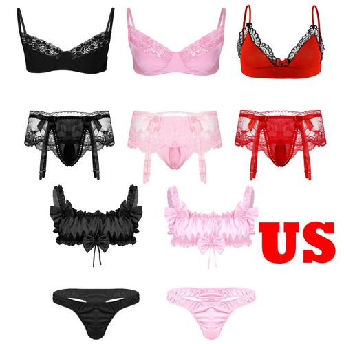 Men sissy lingerie lace bra - sissy,