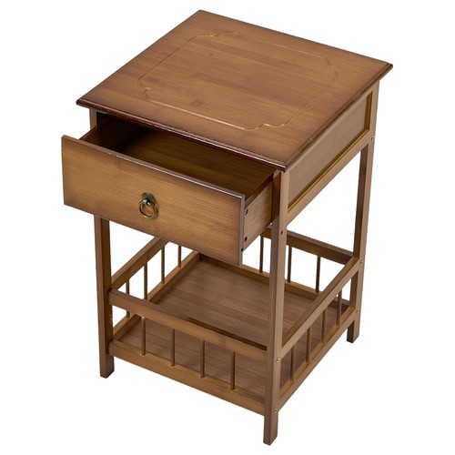 Tiers bamboo bedside table - bedside,