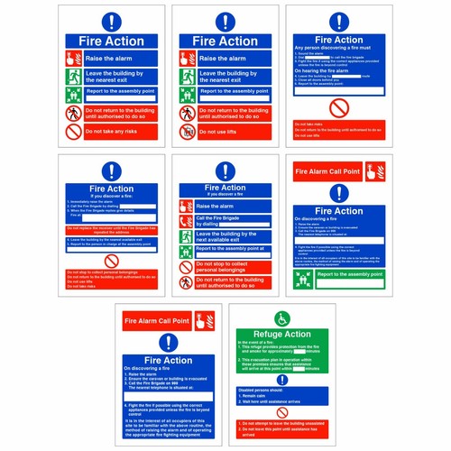 Fire action safety - action,
