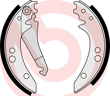 Rear brake shoe - brake, fits